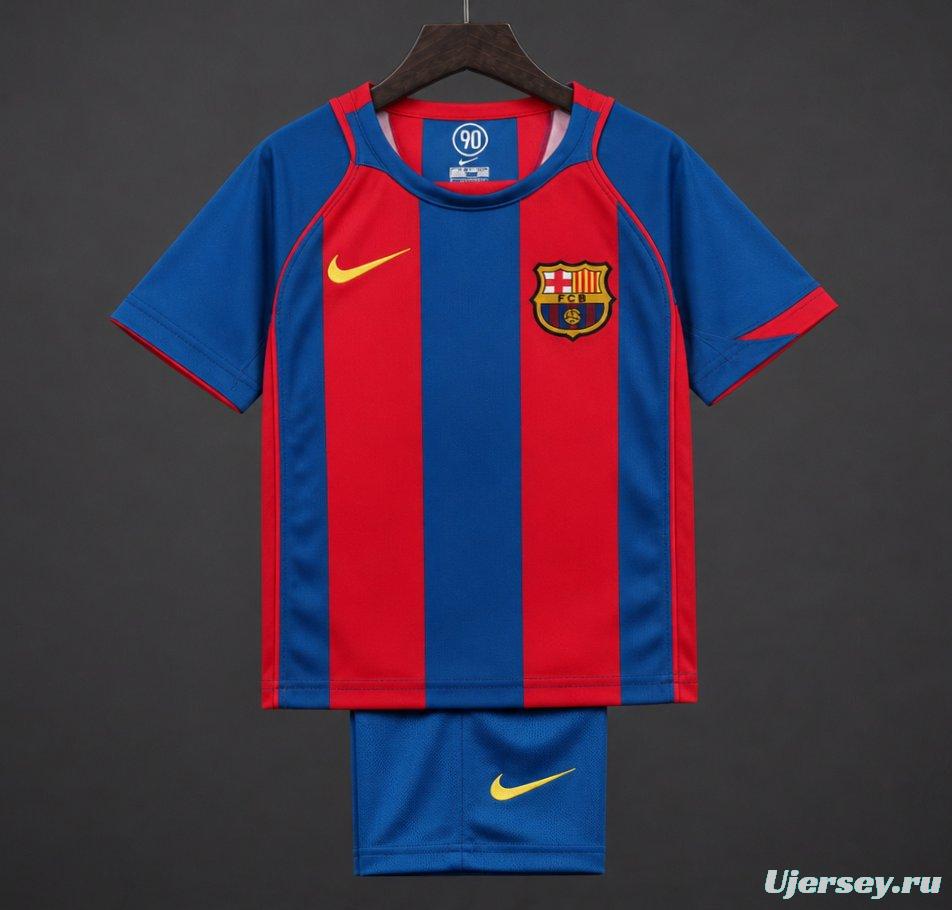 Retro Kids 04/05 FC Barcelona Home Jersey