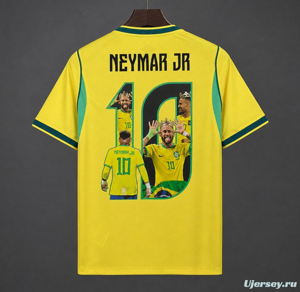 2026 Brazil Home Jersey Neymar JR Special Printing