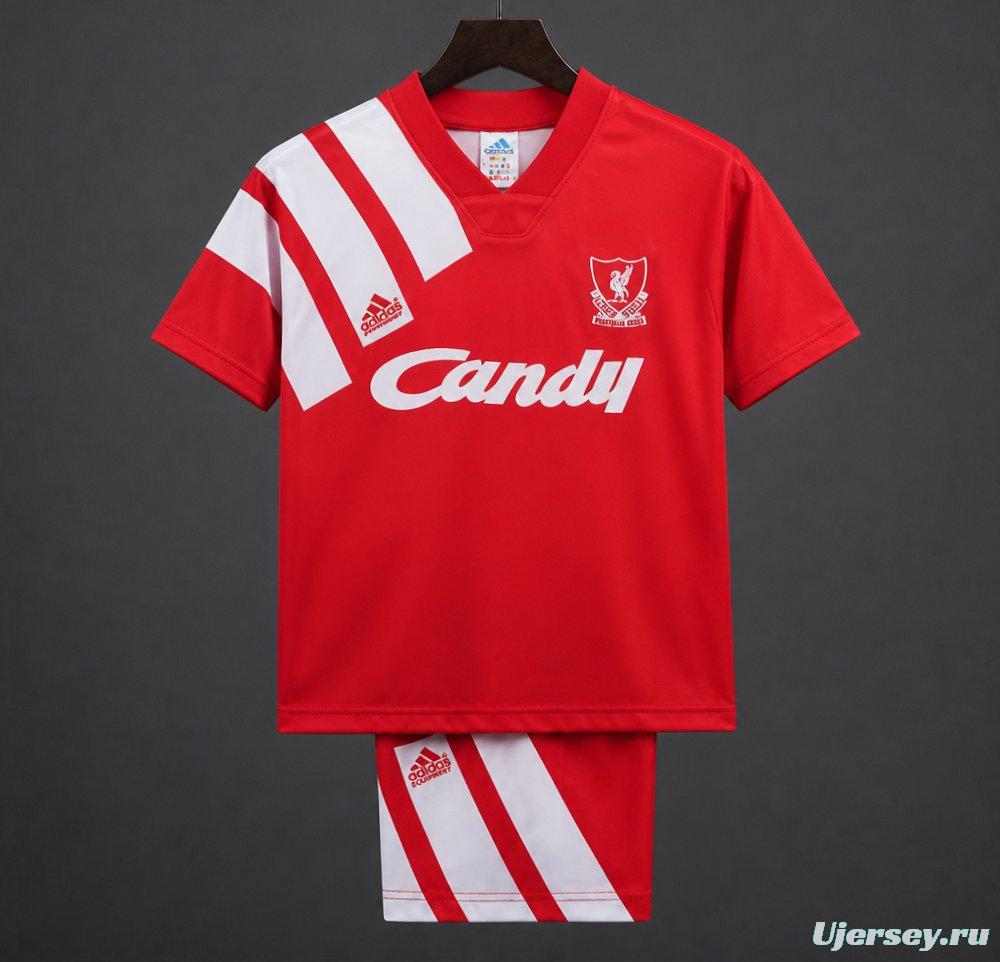 Retro Kids 91/92 Liverpool Home Jersey