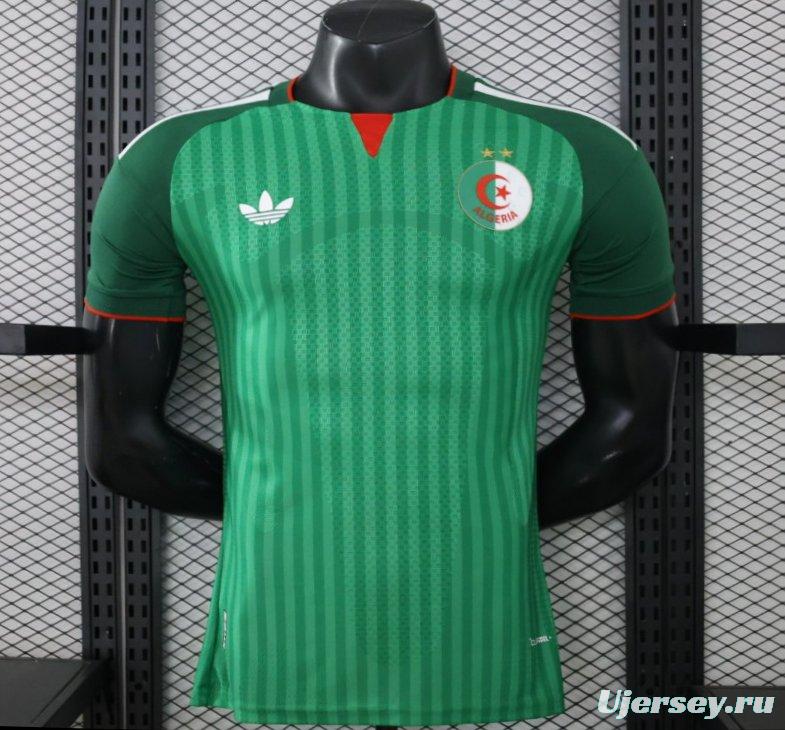 Player Version 26/27  Algeria Green Stripe V-Neck Special Edition Jersey