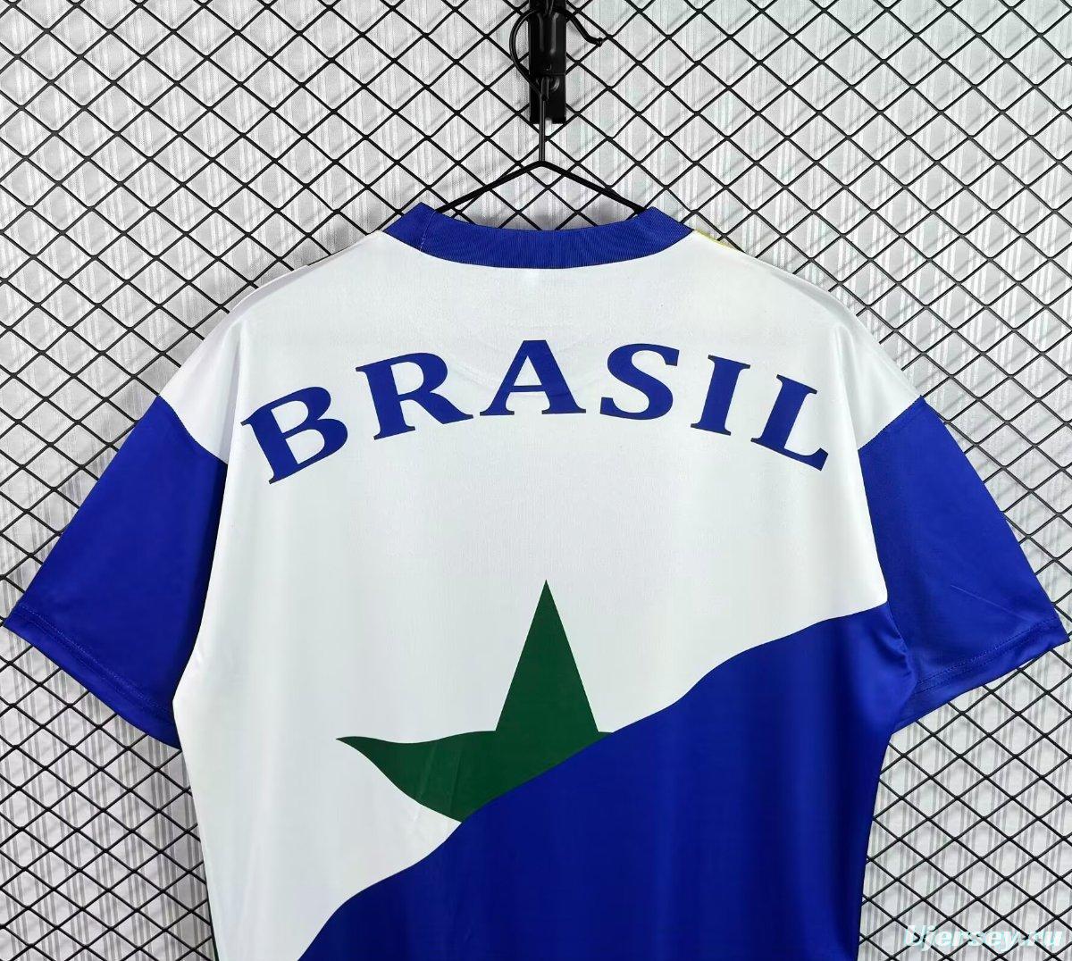 Retro1994 Brazil Blue Green Yellow Training Jersey