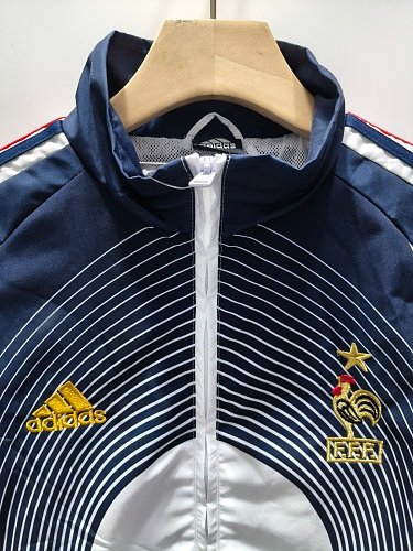Retro 2006 France Navy Blue Windbreaker Jacket