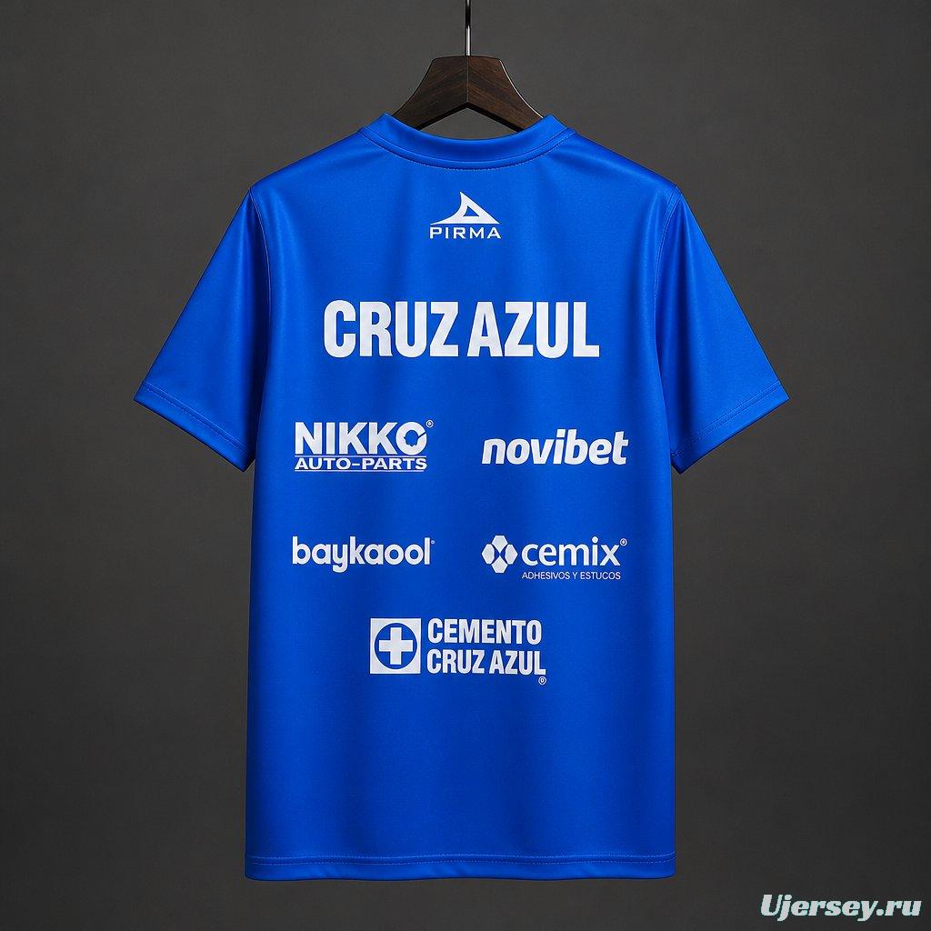 26/27 Cruz Azul La Decima Celebrates MX Championship Victory Blue  Jersey