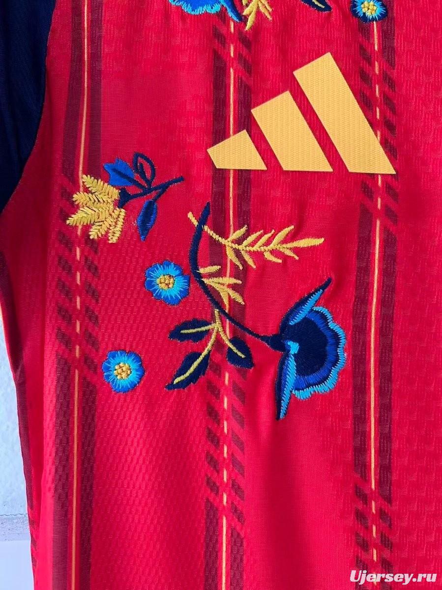 Player Version 2026 Spain Home "Floral Edition" Off White Special Jersey