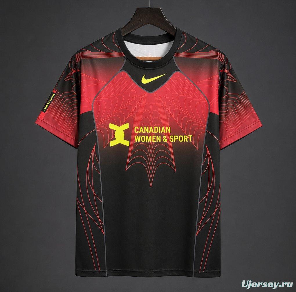 2026 Canada World Cup Black/RED Pre-Match Jersey