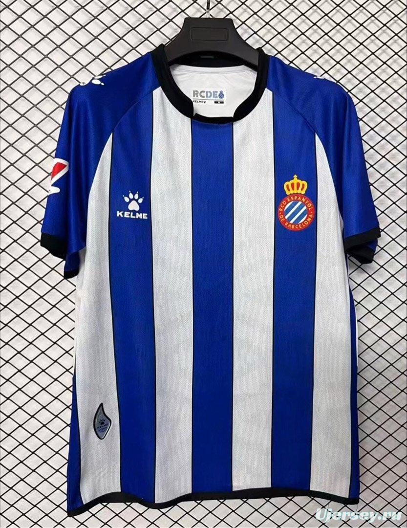 26/27 Espanyol Home Blue&White Stripe Jersey