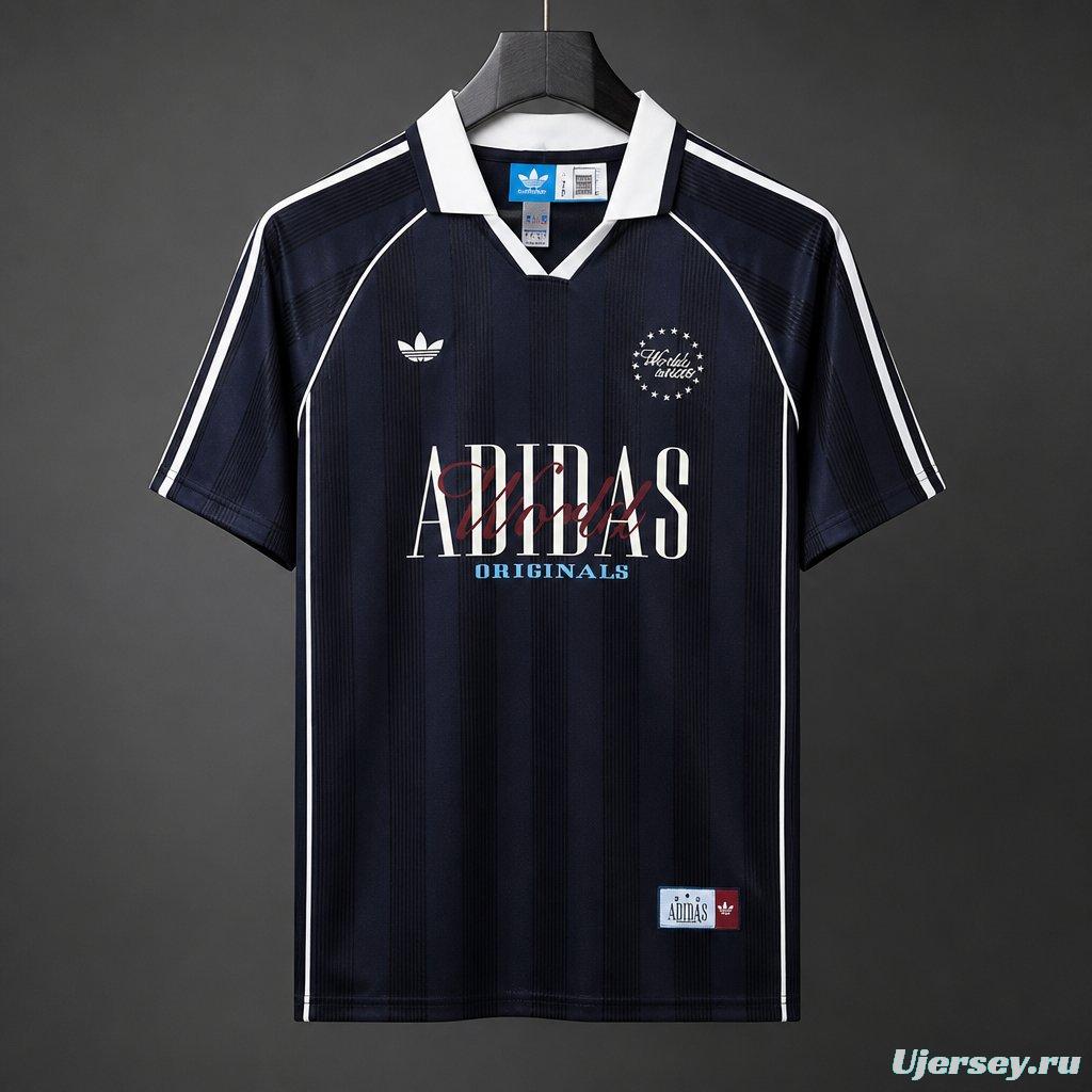 Adidas World Wide Version Polo Navy Blue Jersey