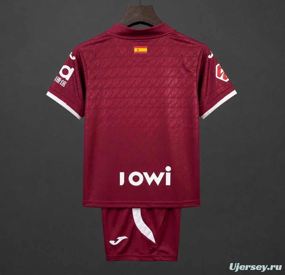 2026 Kids Getafe CF Away Wine Jersey