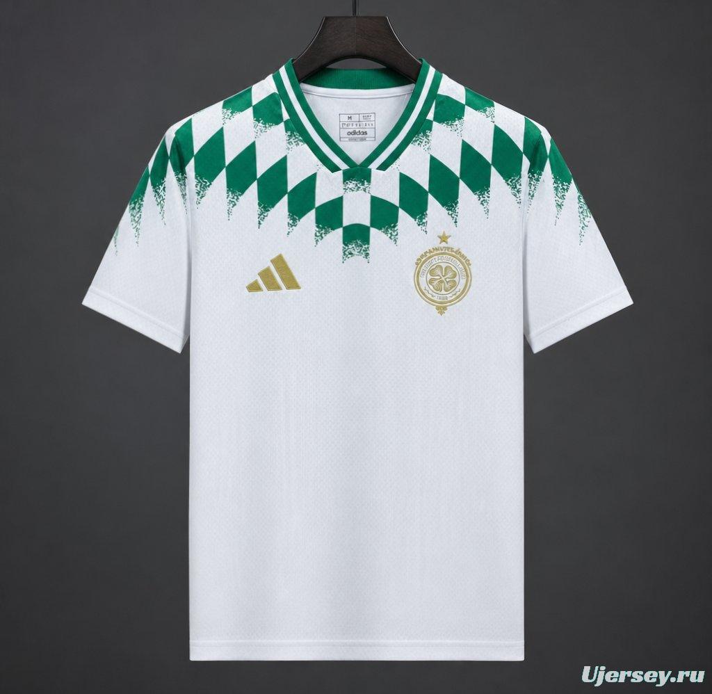 26/27 Celtic Stadium Pack White Jacquard 60Th Anniversary Jersey
