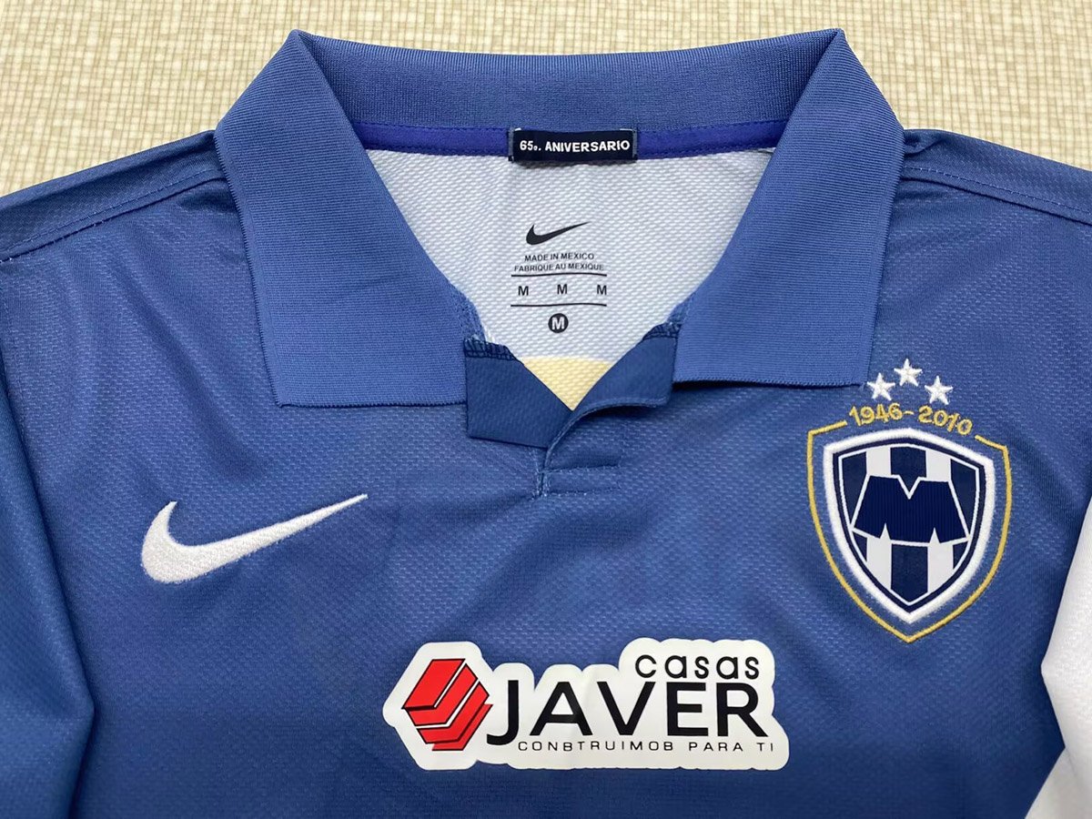 Retro 09/10 Rayados Monterrey Third Navy Blue With White Jersey