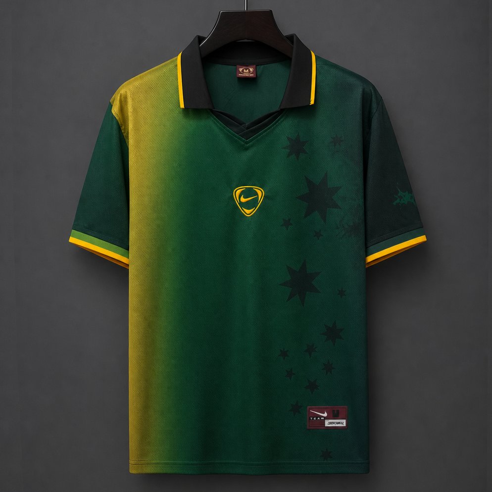 2026 Travis Scott Cactus Jack x Australia Total 90 Green/Yellow Jersey
