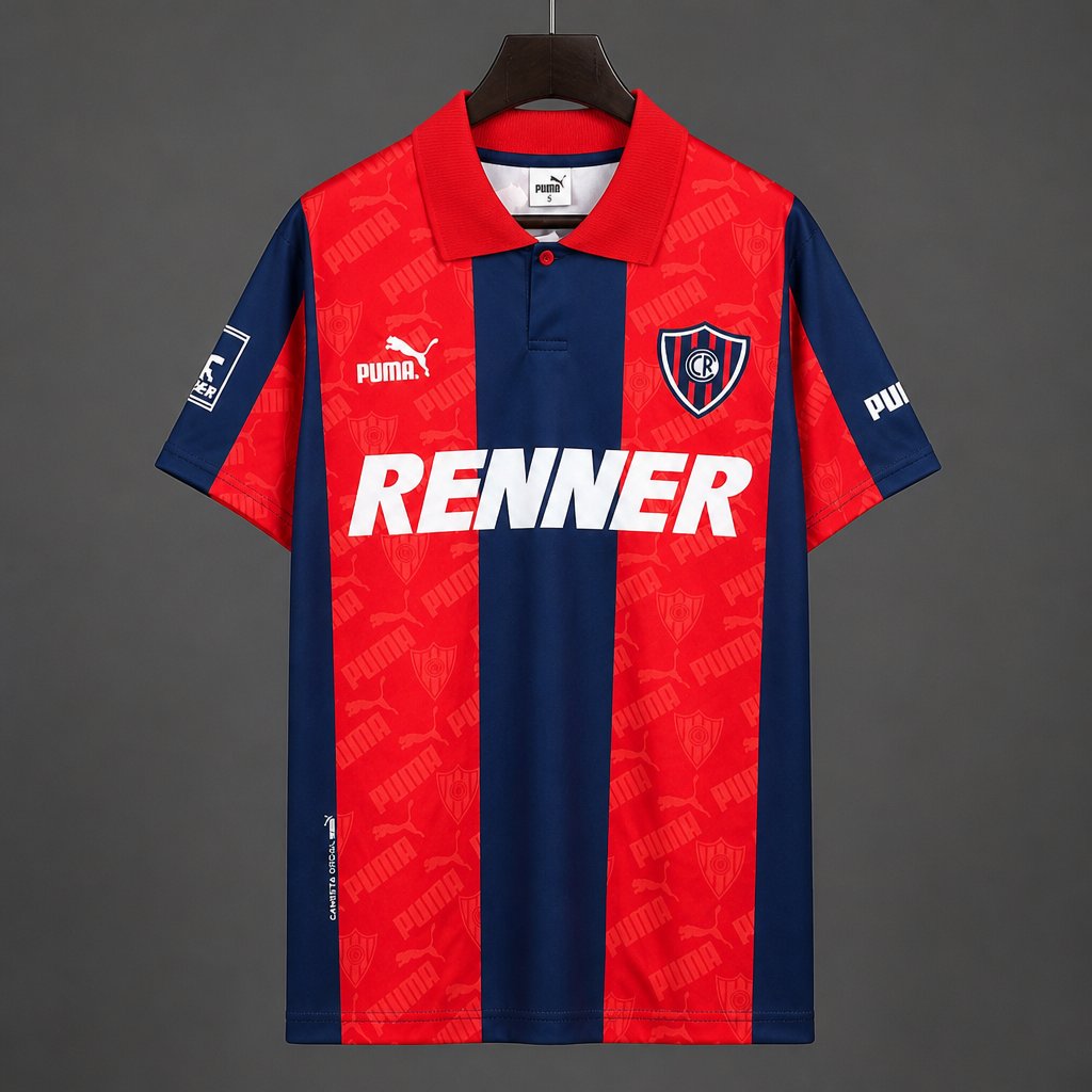 Retro 96/98 Cerro Porteno Home Red/Blue Jersey