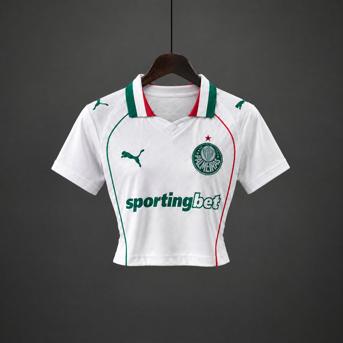 26/27 Palmeiras Away White Women Crop Jersey