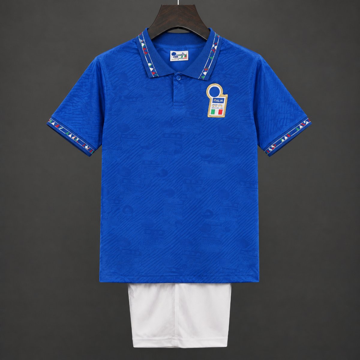 Retro Kids 1994 Italy Home Blue Jersey